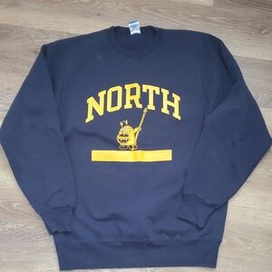 Champion Black and Yellow Men's Crewneck Sweater